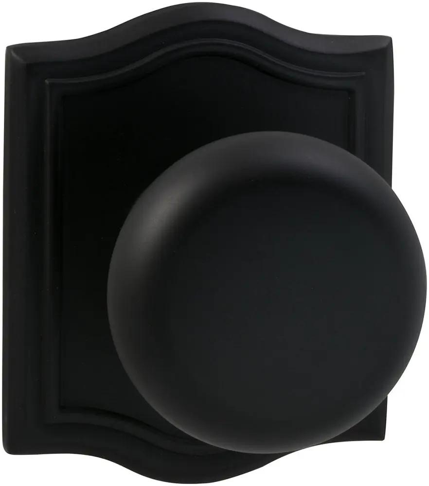 Omnia Prodigy Interior Traditional Knob Latchset with Arched Rose by Omnia