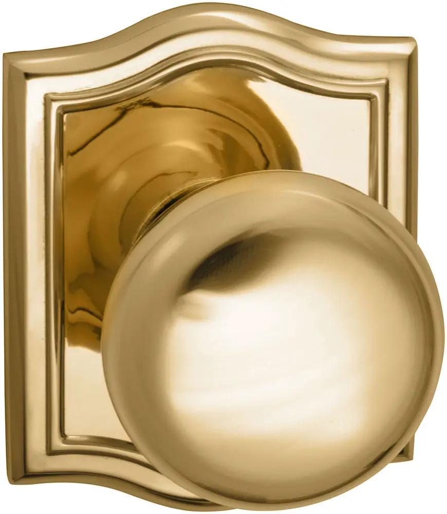 Omnia Prodigy Interior Traditional Knob Latchset with Arched Rose by Omnia