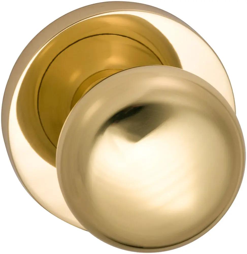 Omnia Prodigy Interior Traditional Knob Latchset with Modern Round Rose by Omnia