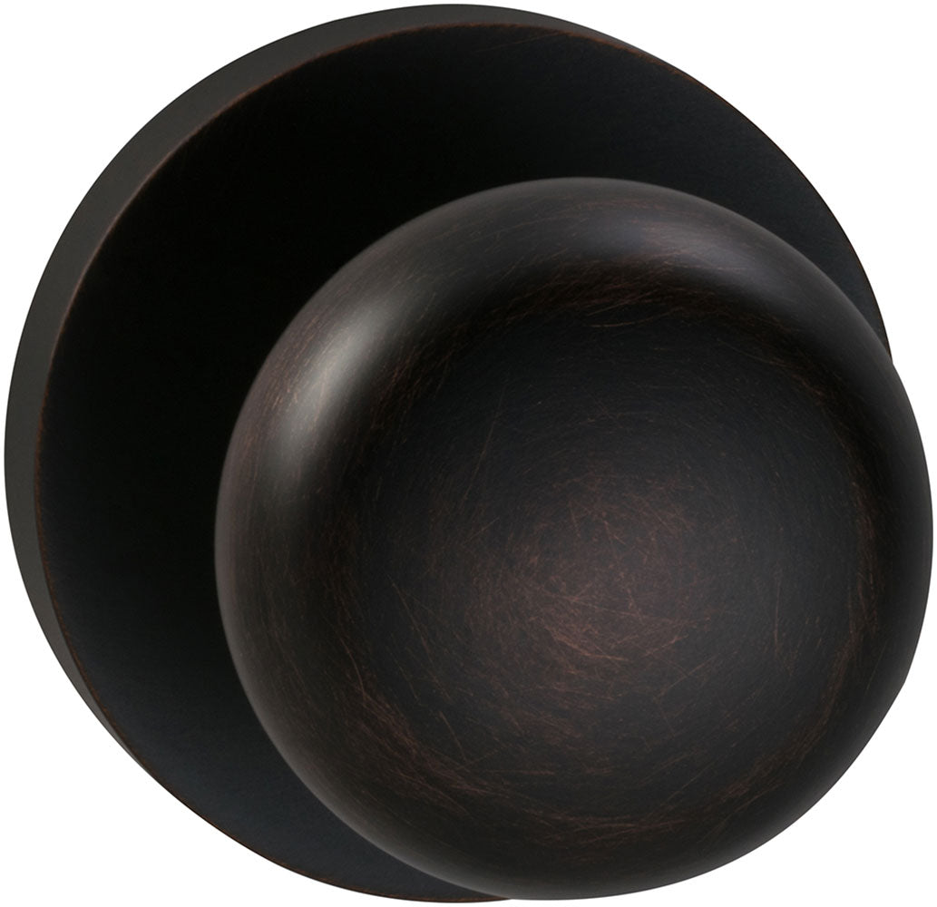 Omnia Prodigy Interior Traditional Knob Latchset with Modern Round Rose by Omnia