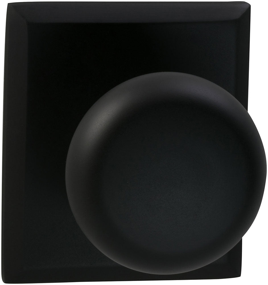 Omnia Prodigy Interior Traditional Knob Latchset with Rectangular Rose