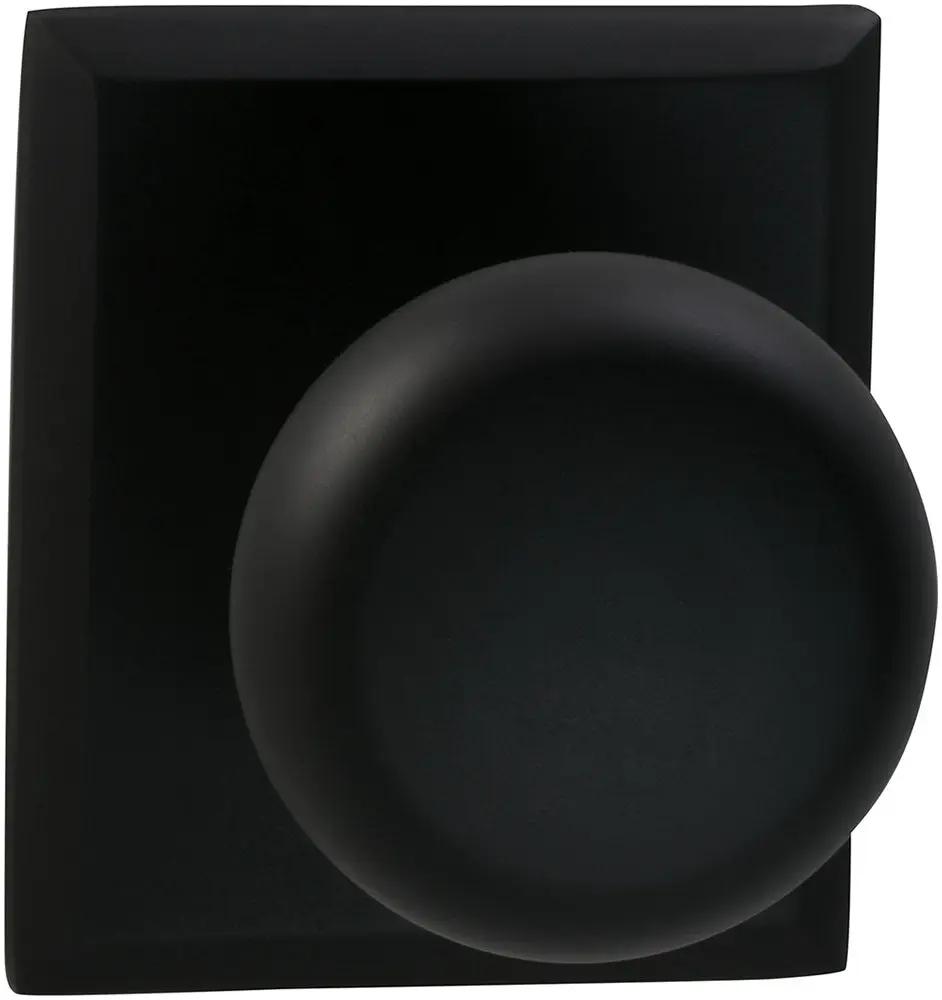 Omnia Prodigy Interior Traditional Knob Latchset with Rectangular Rose by Omnia