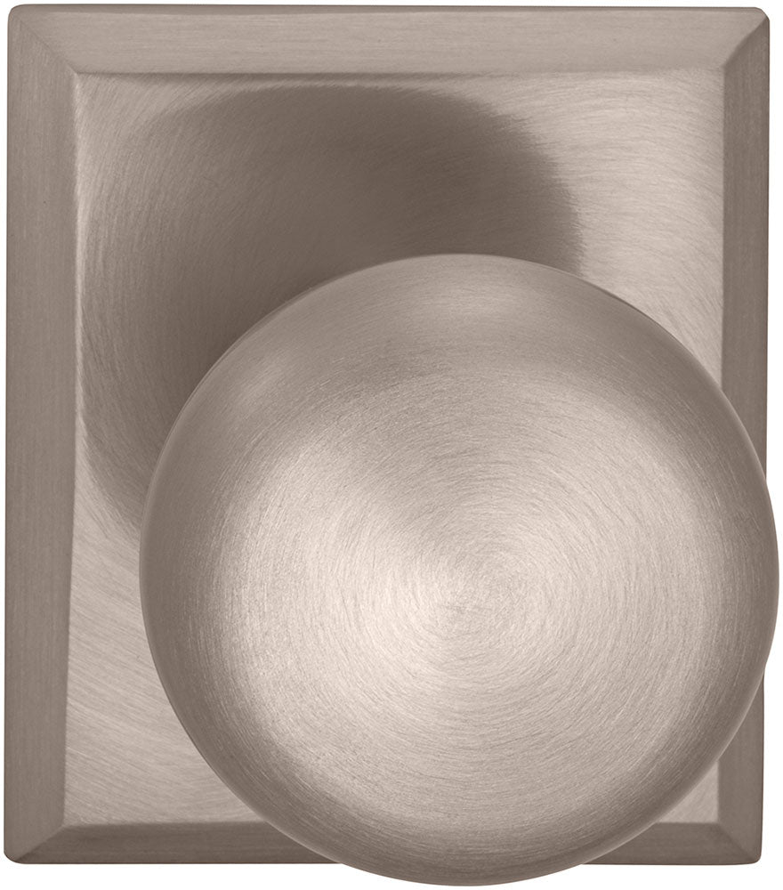 Omnia Prodigy Interior Traditional Knob Latchset with Rectangular Rose by Omnia