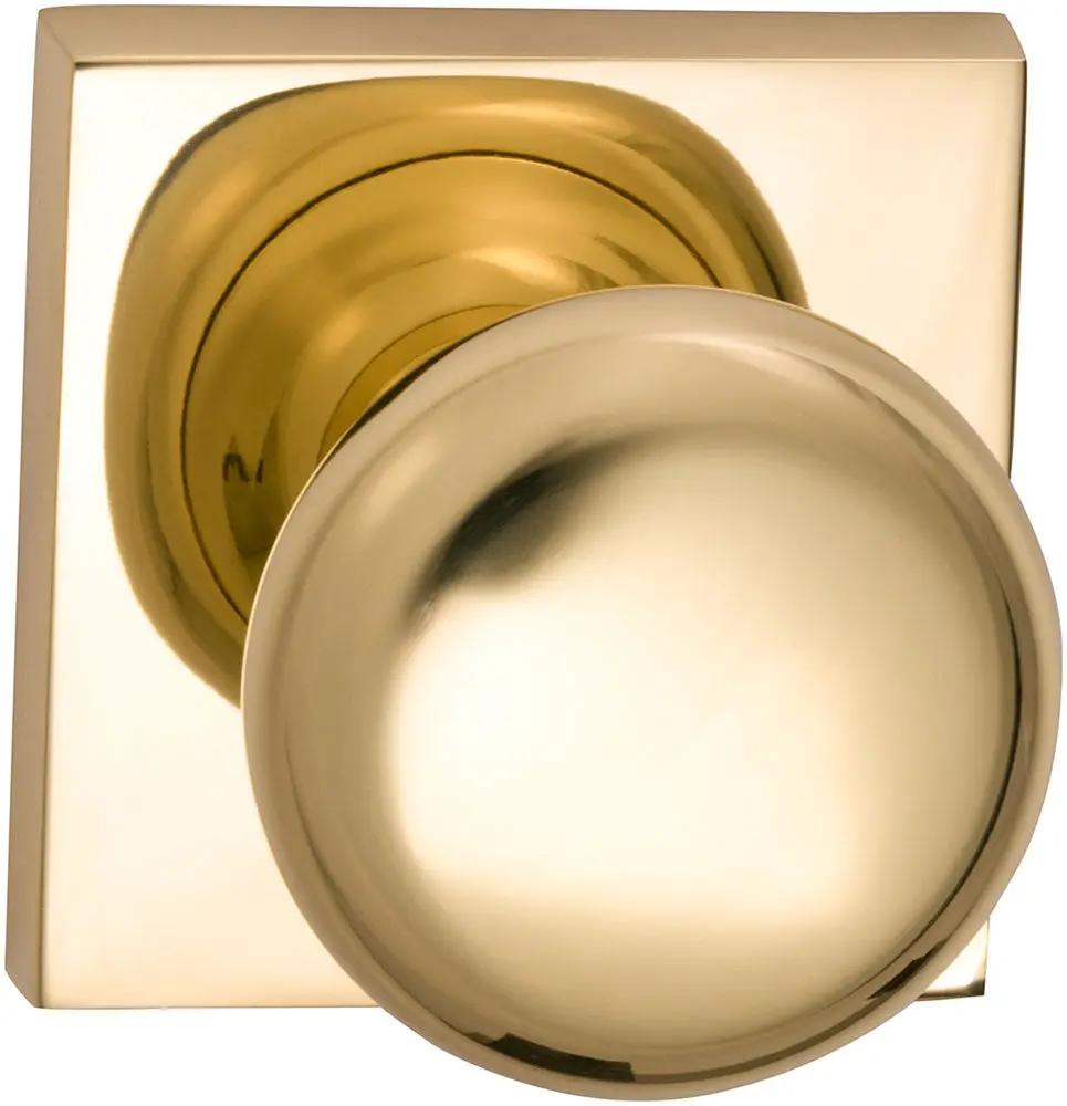 Omnia Prodigy Interior Traditional Knob Latchset with Square Rose by Omnia