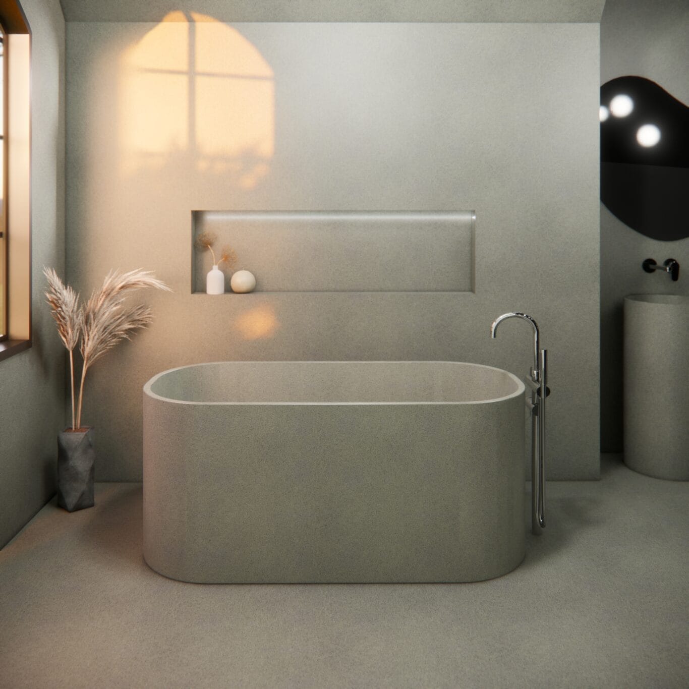 Balux Jasper Concrete Freestanding Bathtub