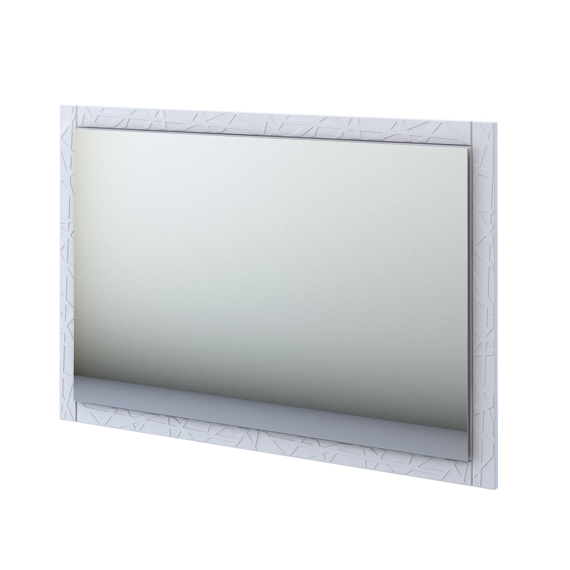white matte mirror