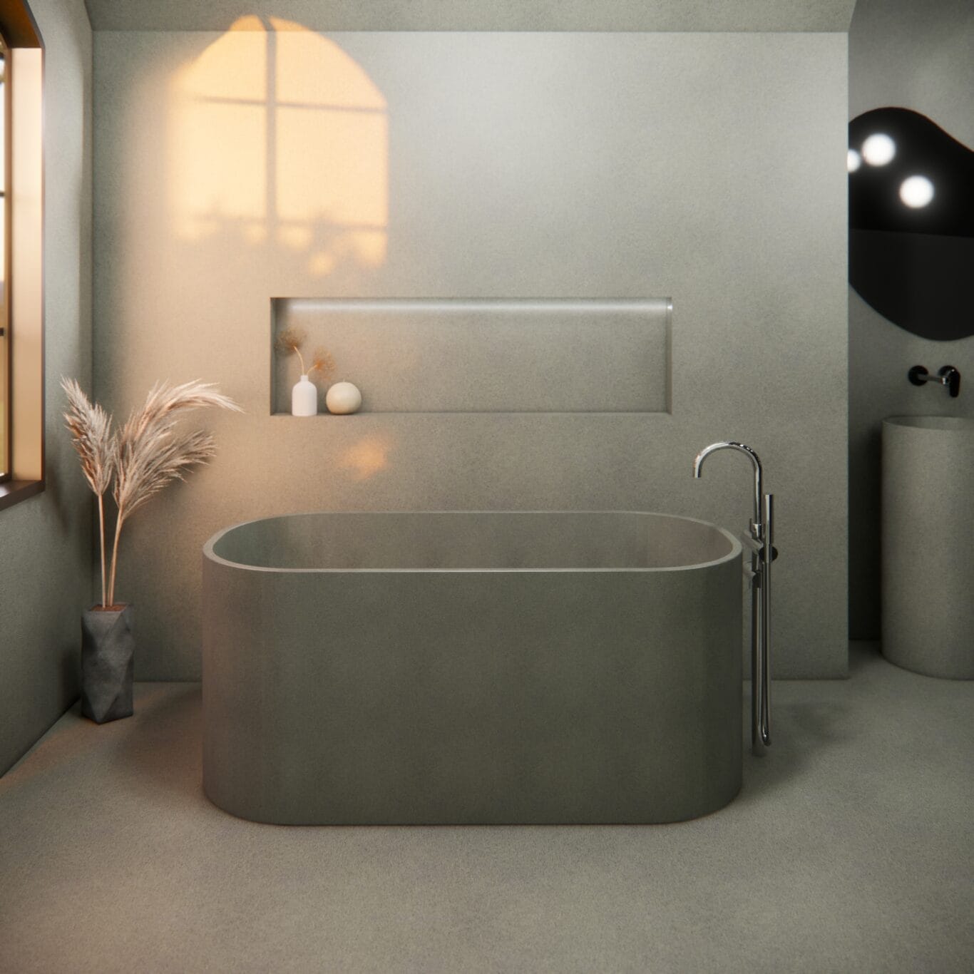 Balux Jasper Concrete Freestanding Bathtub