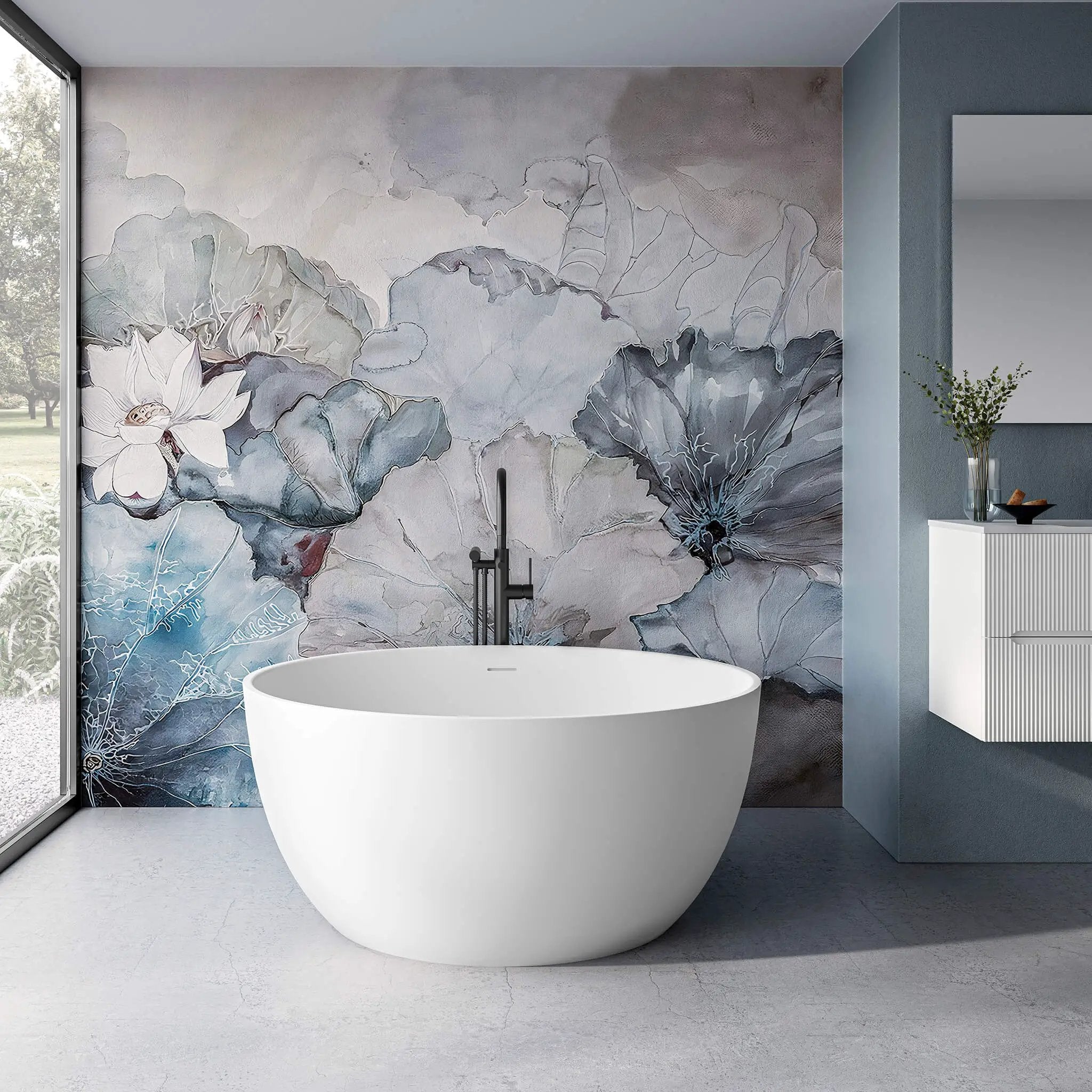 white matte bathtub