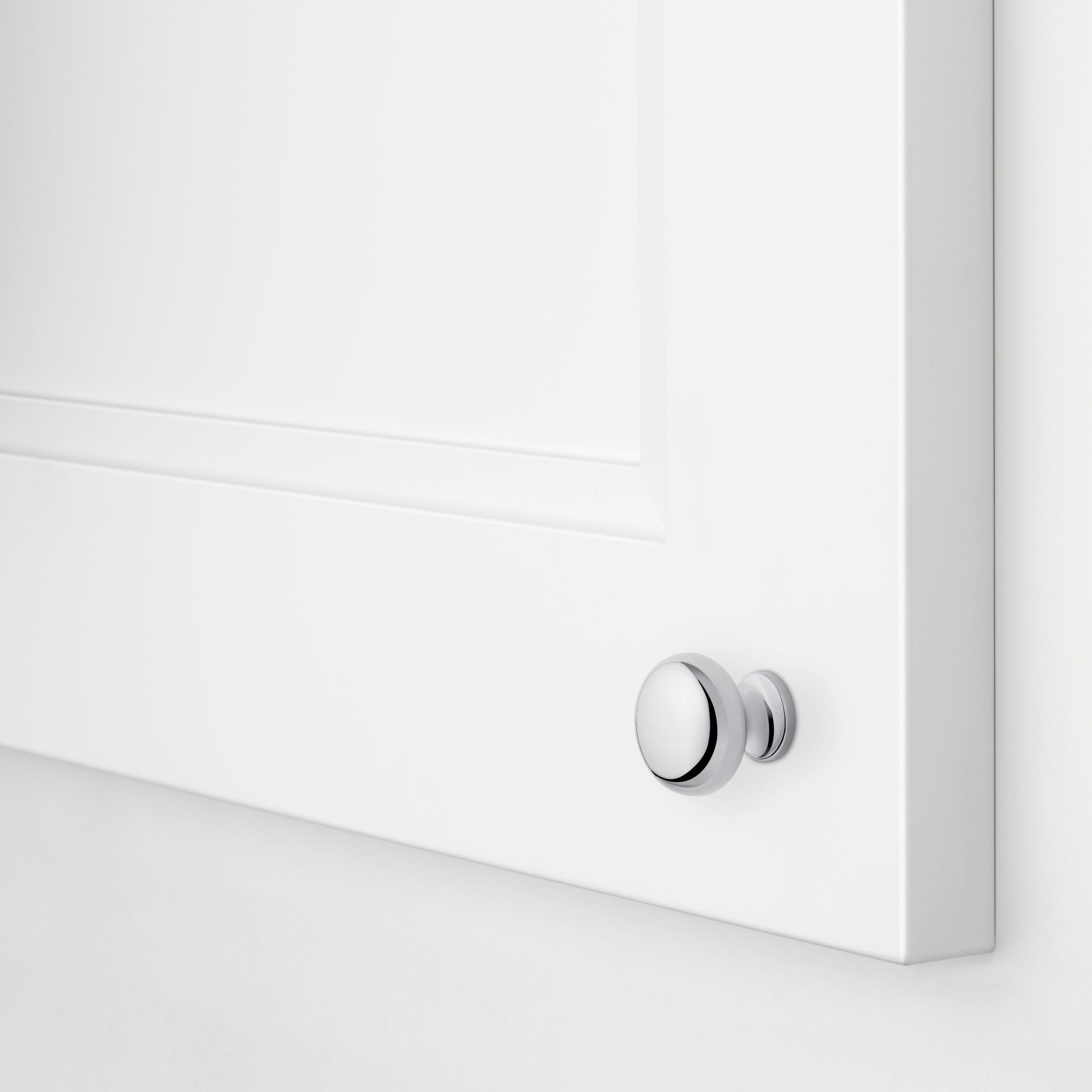 polished chrome knob