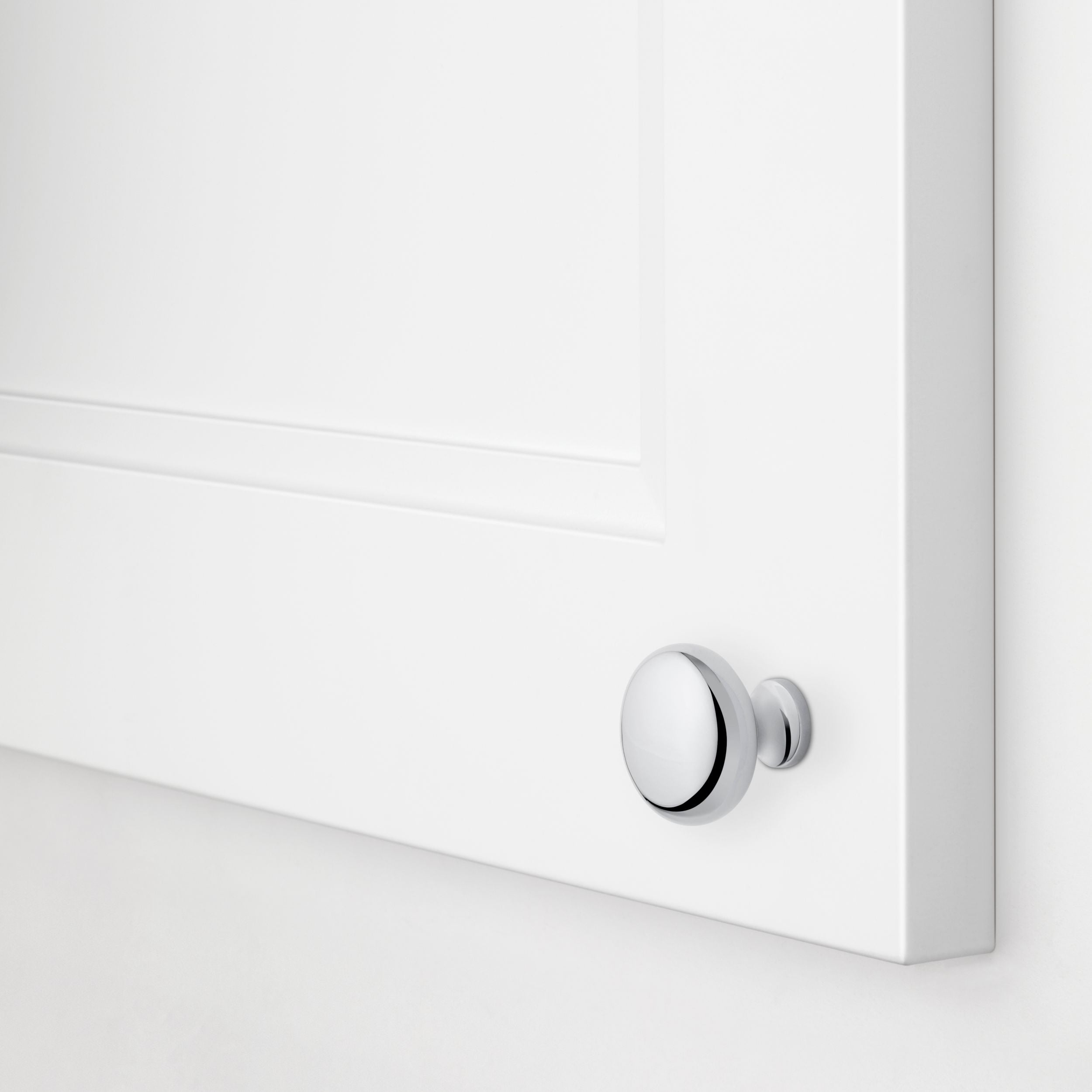 polished chrome knob