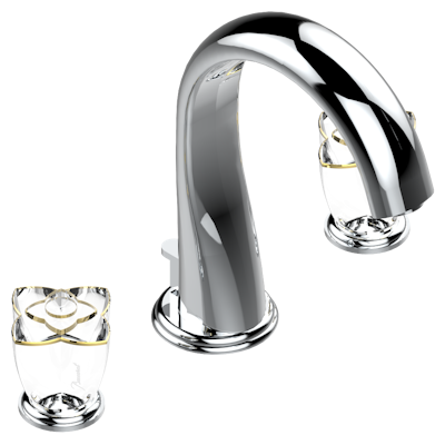chrome polished faucet