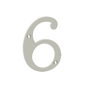 Deltana 4" Solid Brass Number 6 by Deltana