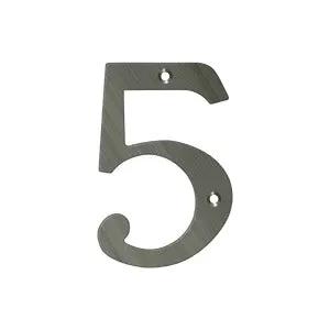 Deltana 4" Solid Brass Number 5 by Deltana