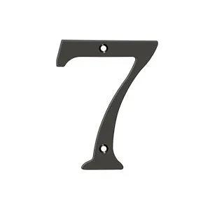 Deltana 4" Solid Brass Number 7 by Deltana