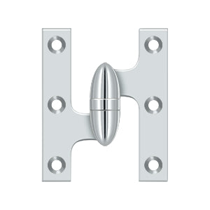 polished chrome hinge