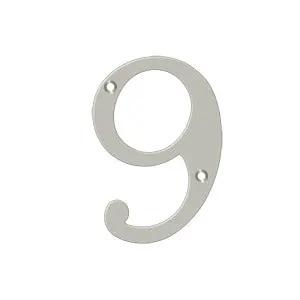 Deltana 4" Solid Brass Number 9 by Deltana