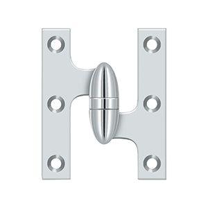 polished chrome hinge