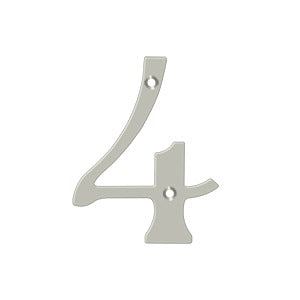 Deltana 4" Solid Brass Number 4