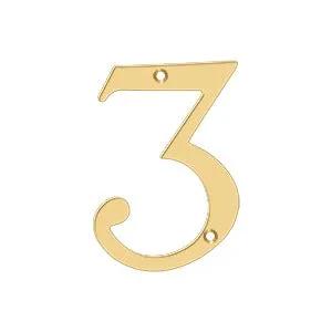 pvd polished brass numbers