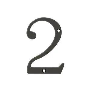 Deltana 4" Solid Brass Number 2 by Deltana