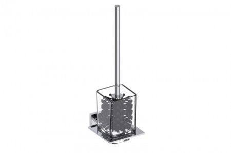 polished chrome toilet brush