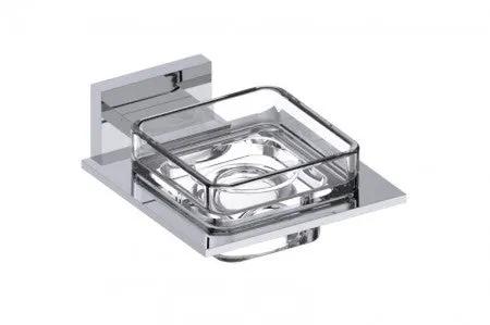 polished chrome soap dish