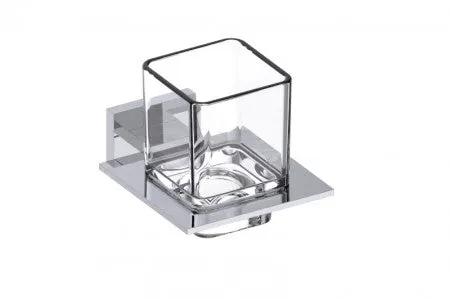 polished chrome tumbler holder