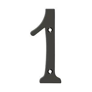 Deltana 6" Solid Brass Number 1 by Deltana