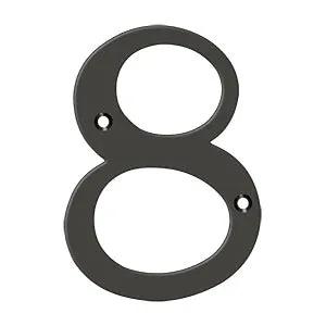 Deltana 6" Solid Brass Number 8 by Deltana