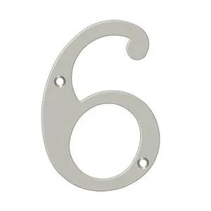 Deltana 6" Solid Brass Number 6 by Deltana
