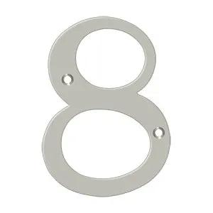 Deltana 6" Solid Brass Number 8 by Deltana