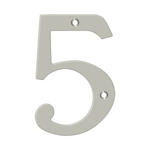 Deltana 6" Solid Brass Number 5 by Deltana