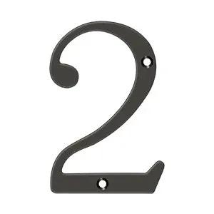 Deltana 6" Solid Brass Number 2 by Deltana