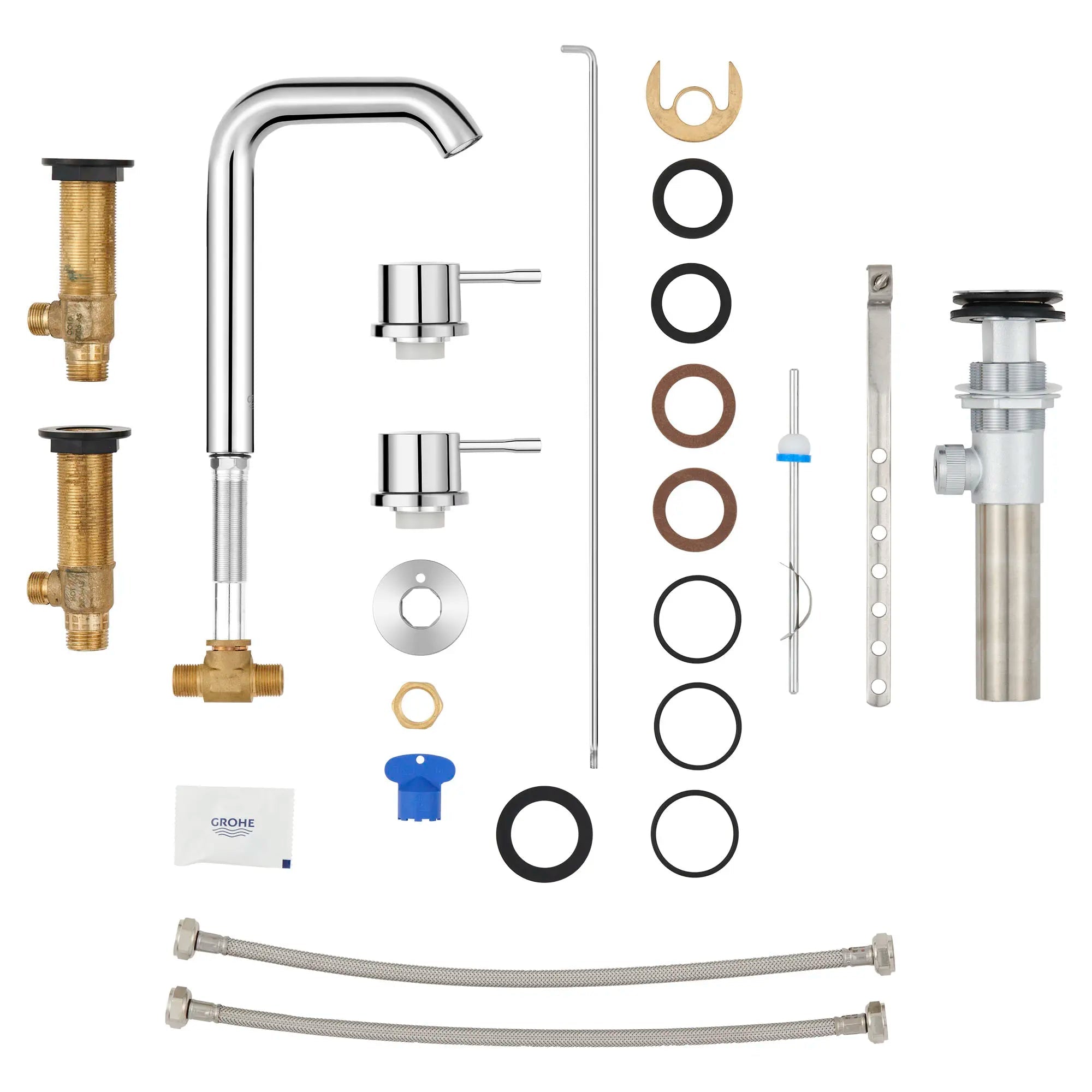 chrome bathroom faucet