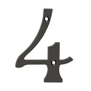 Deltana 6" Solid Brass Number 4 by Deltana