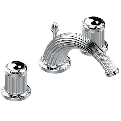 chrome polished faucet