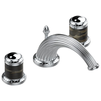 chrome polished faucet