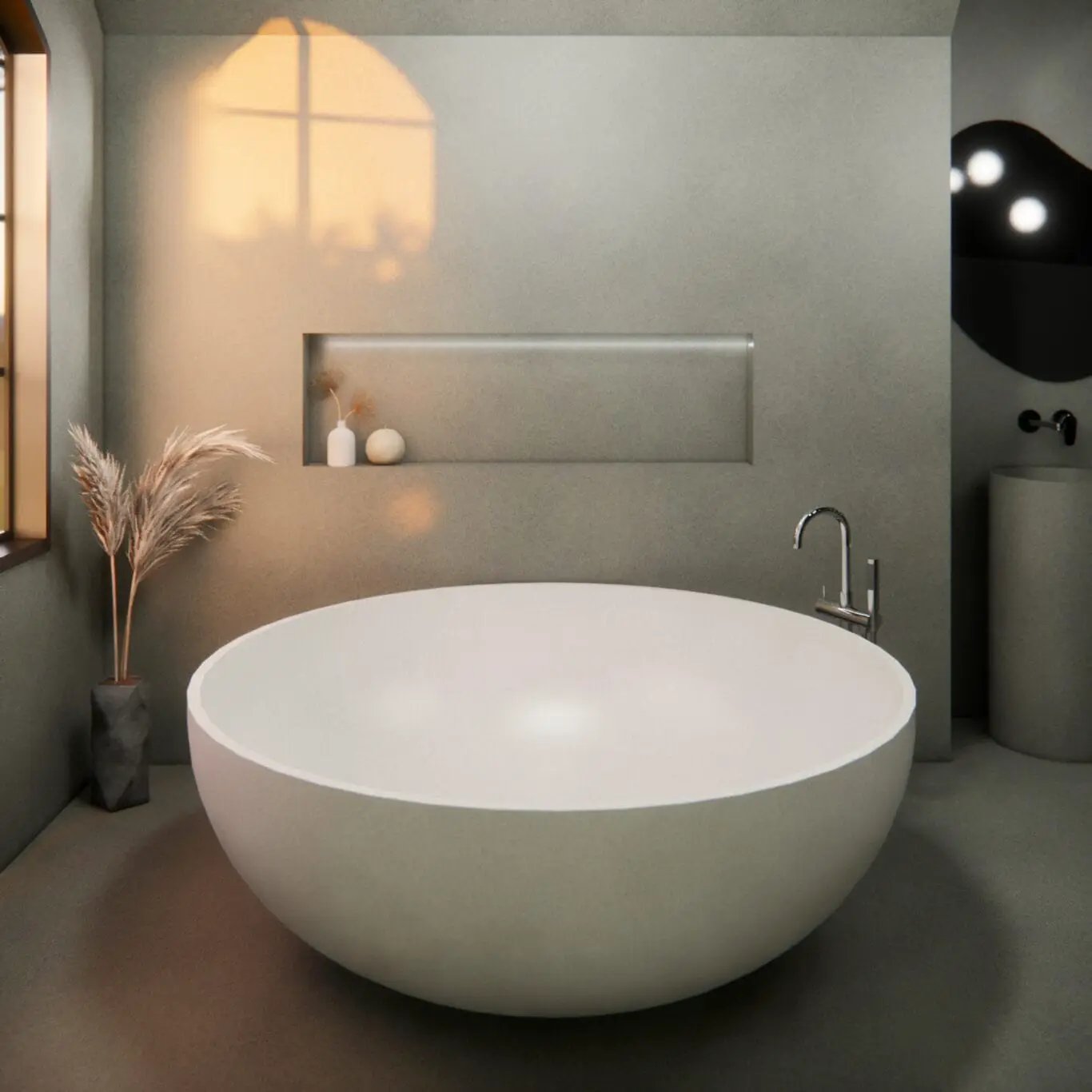 Balux Kopa 65 Concrete Freestanding Bathtub by Balux