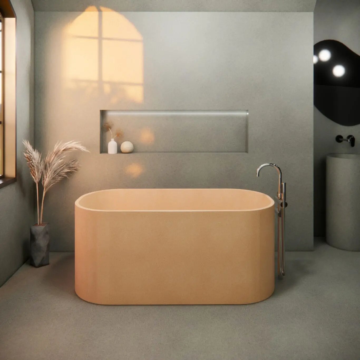 Balux Jasper Concrete Freestanding Bathtub by Balux