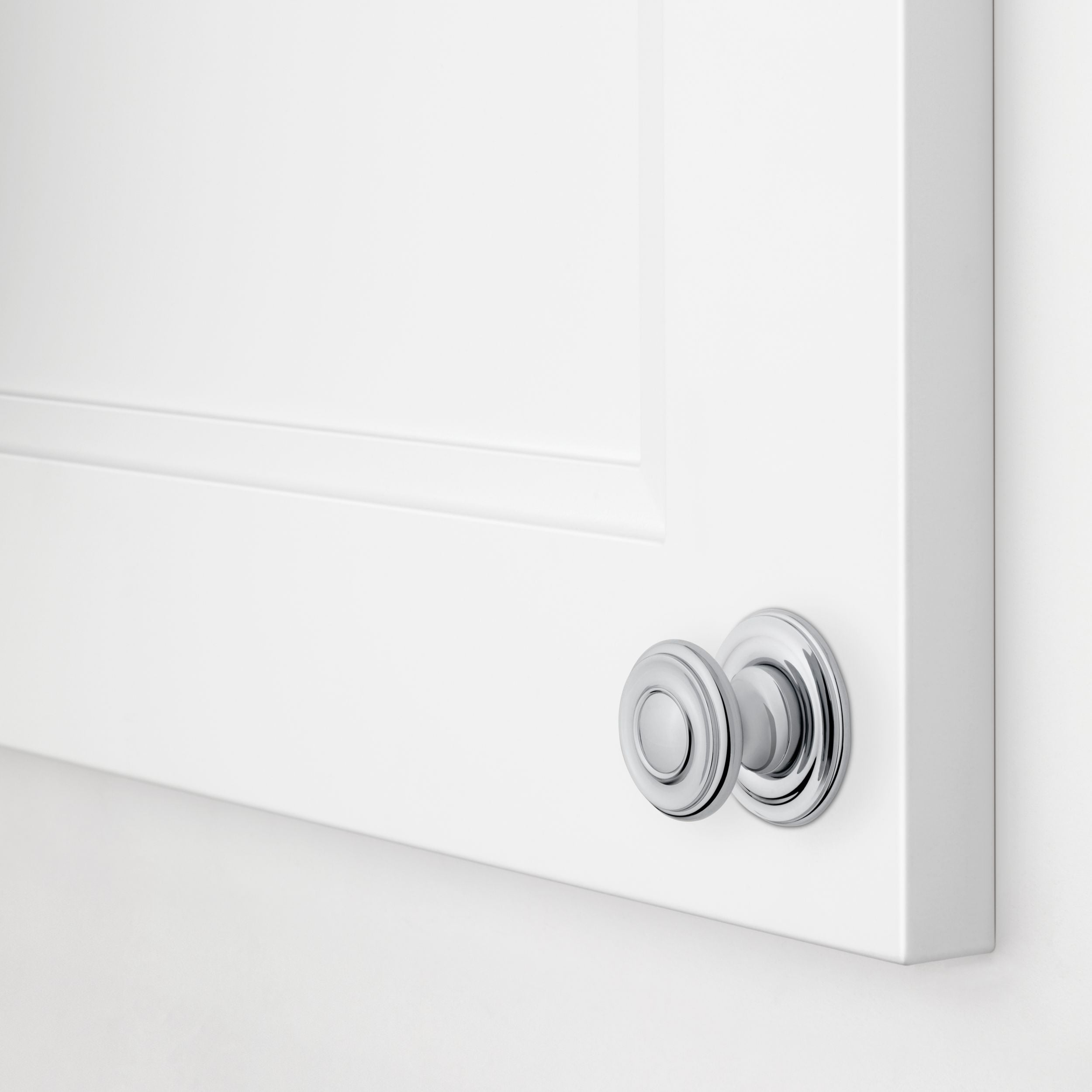 polished chrome knob