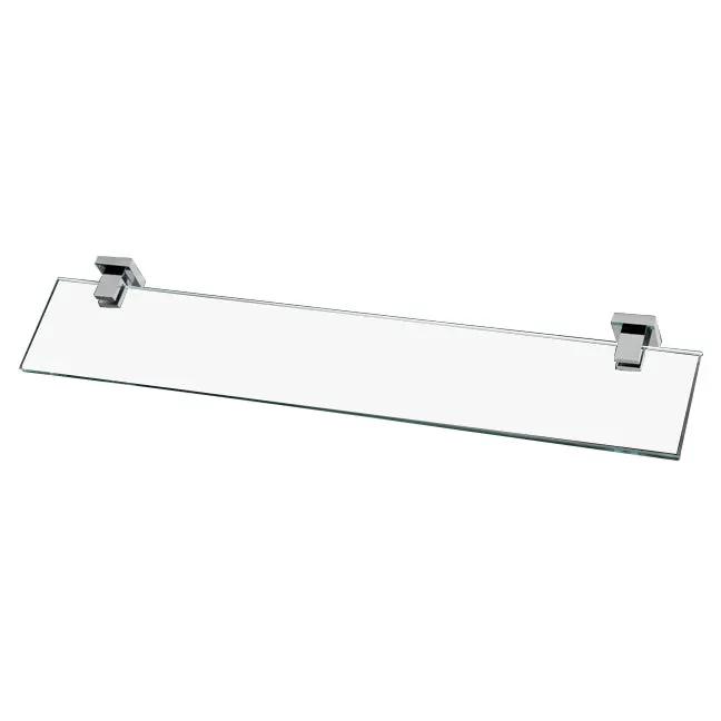 polished chrome shelf