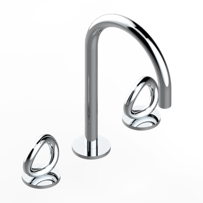 chrome polished faucet