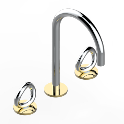 THG Paris Collection "O" Widespread Lavatory Set with Drain by THG Paris