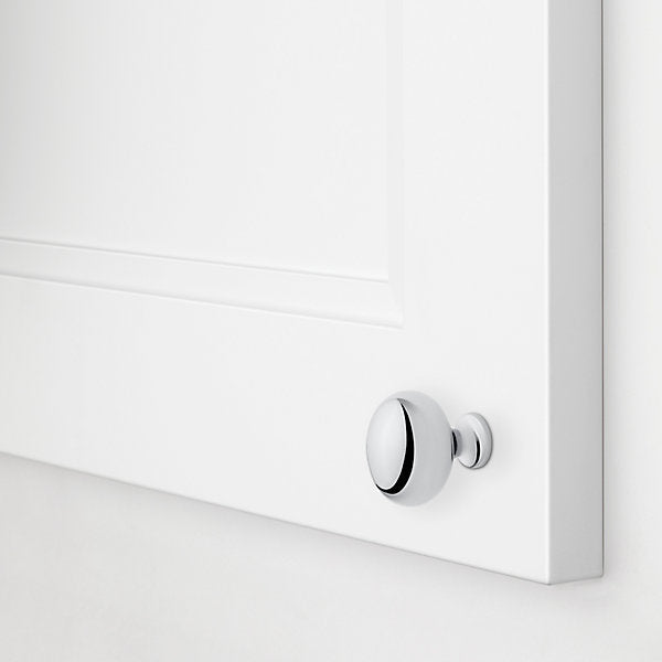 polished chrome knob