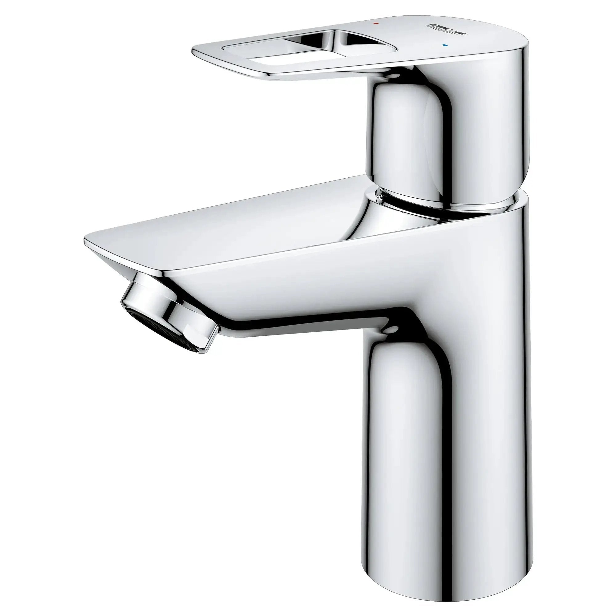 chrome bathroom faucet