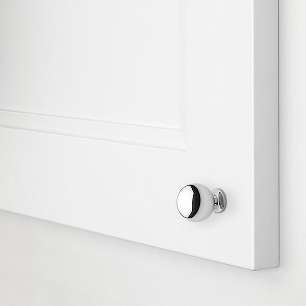 polished chrome knob