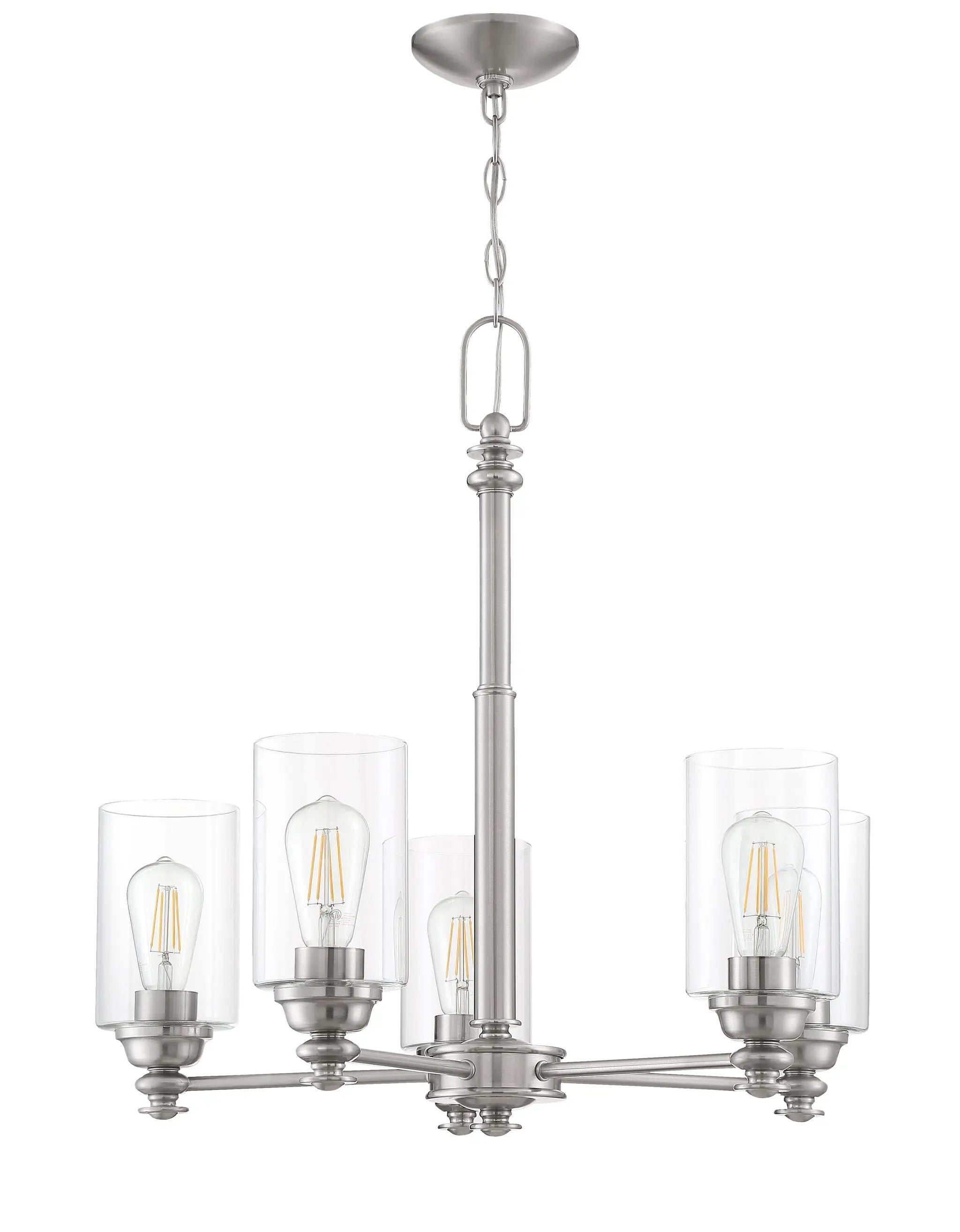 brushed polished nickel chandeliers