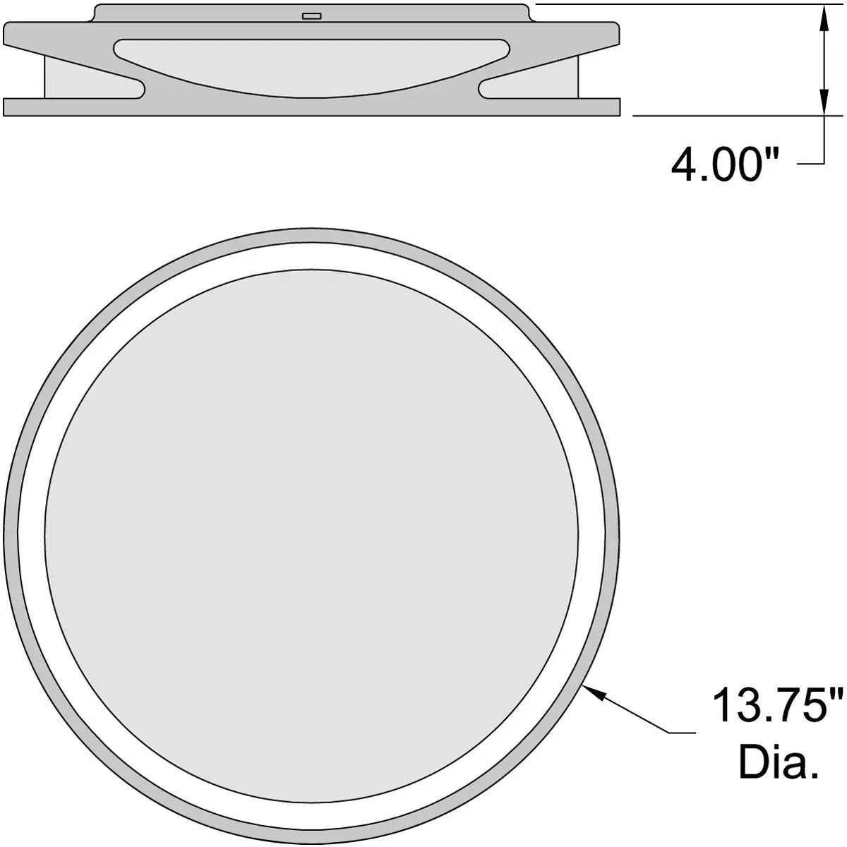 black led flush mount