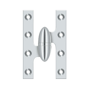 polished chrome hinge