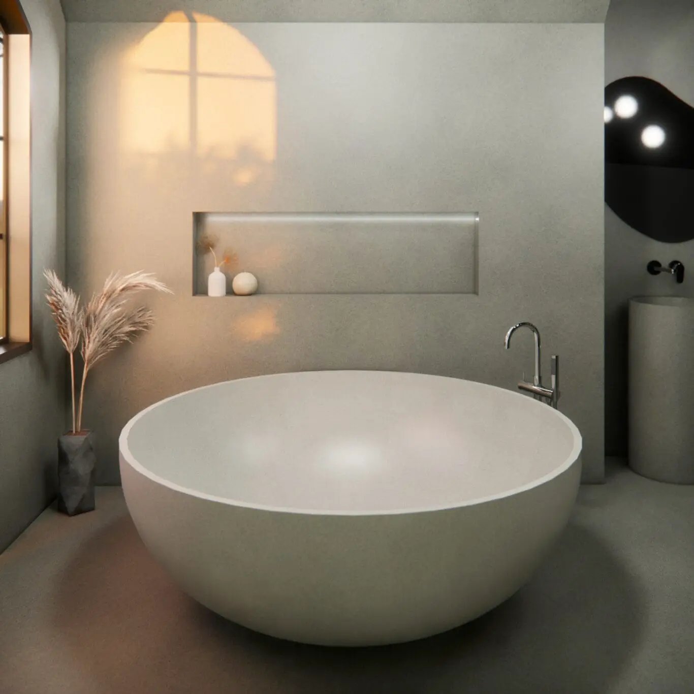 Balux Kopa 65 Concrete Freestanding Bathtub by Balux